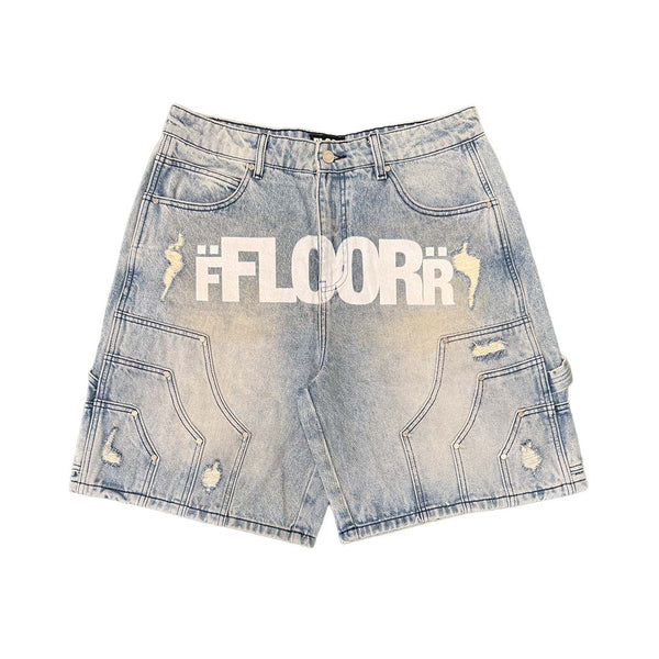 Floor 914 Uniform Jean Shorts Light Wash