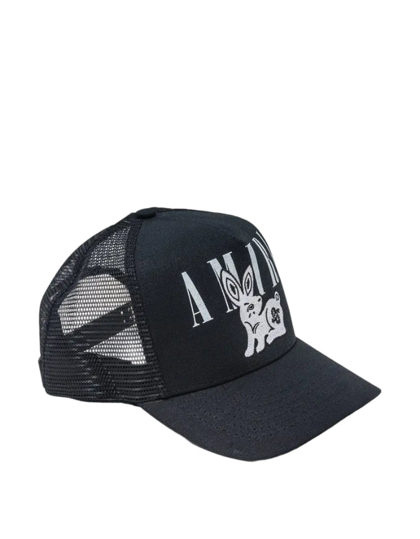 Amiri Bandana Rabbit Trucker Hat Black White