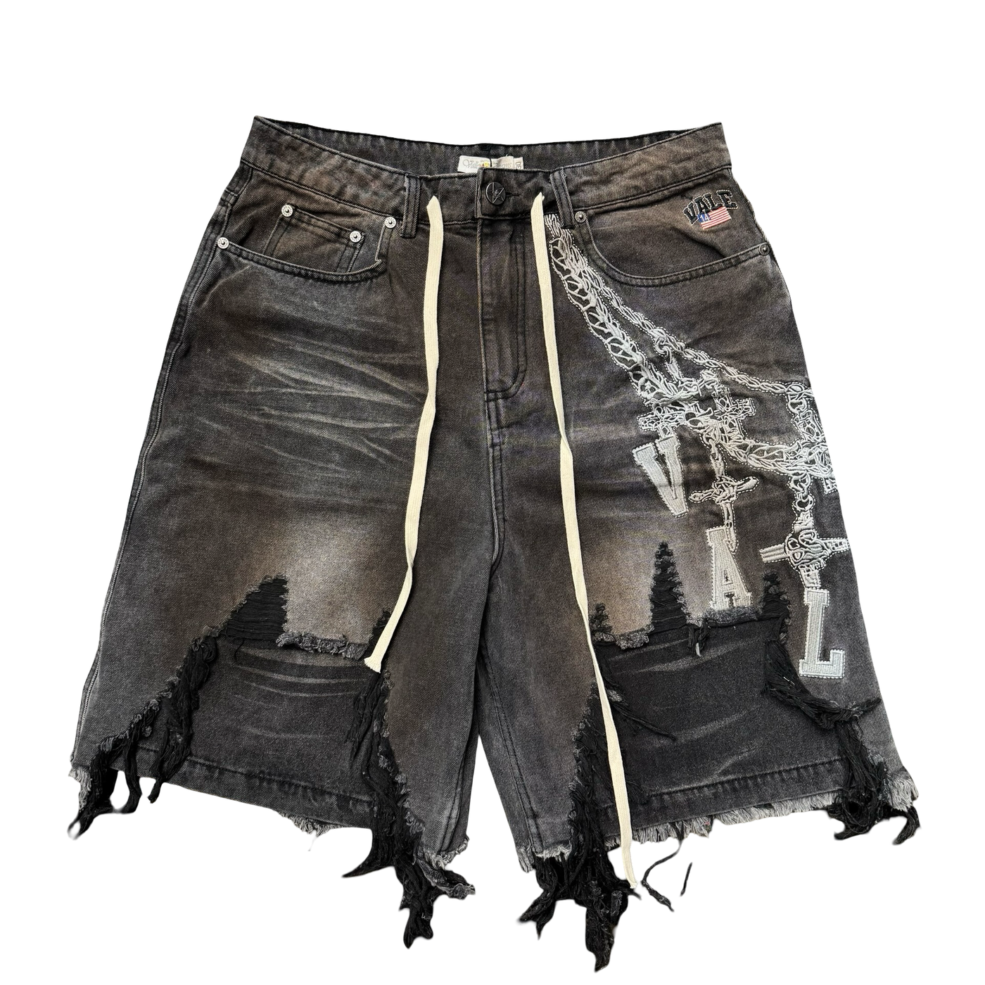 Vale Forever Chain Jorts Black