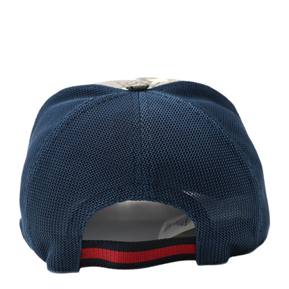 Gucci GG Supreme Monogram Stars Baseball Hat Beige Blue