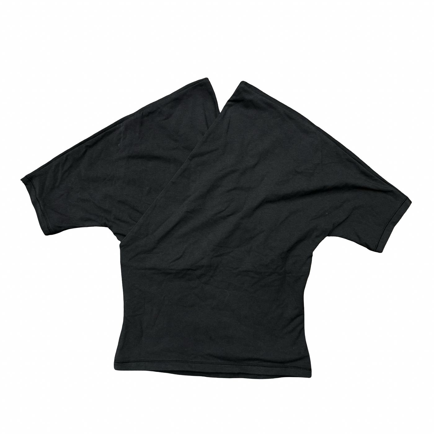 Skims Cotton Jersey Wrap T-Shirt Soot