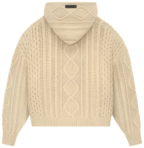 Essentials Fear of God Cable Knit Hoodie Gold Heather