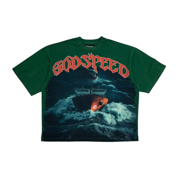 Godspeed Sea Sick T-Shirt Green