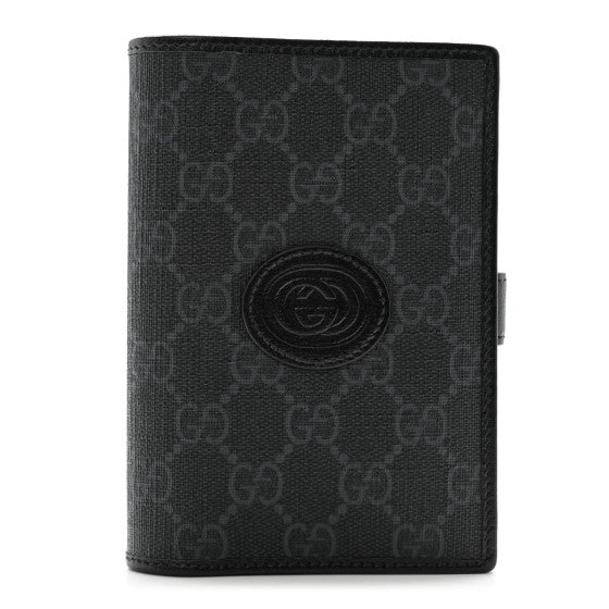Gucci Monogram Interlocking G Passport Case Blue
