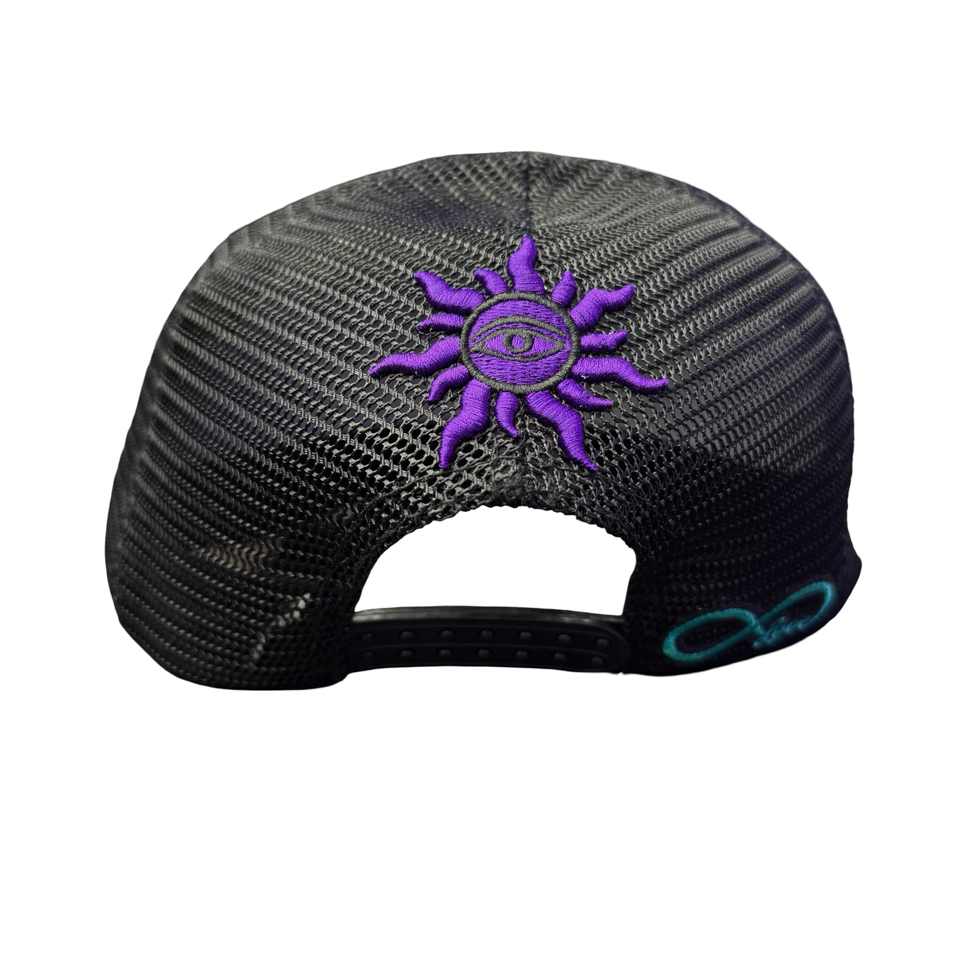 Godspeed Forever Trucker Boom Trucker Hat Teal & Purple