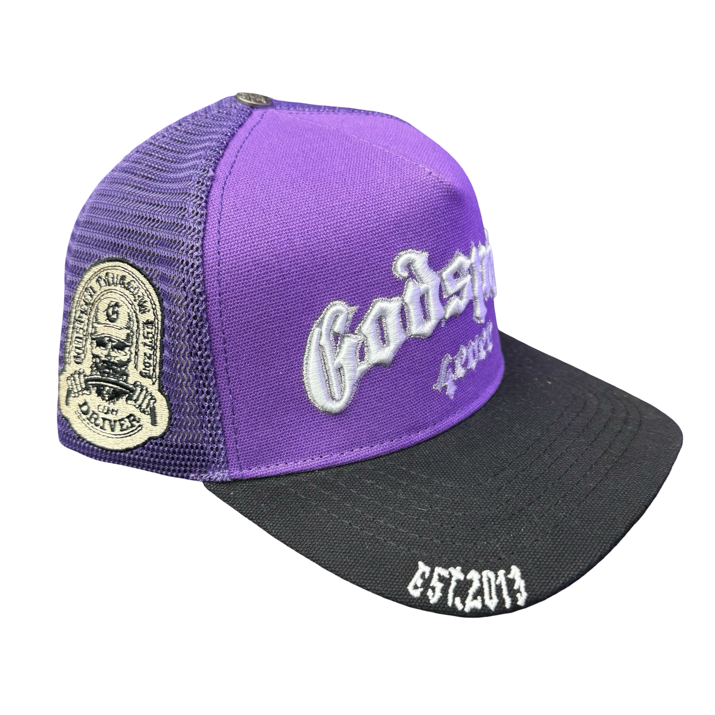 Godspeed Forever Trucker Boom Trucker Hat Purple & Black