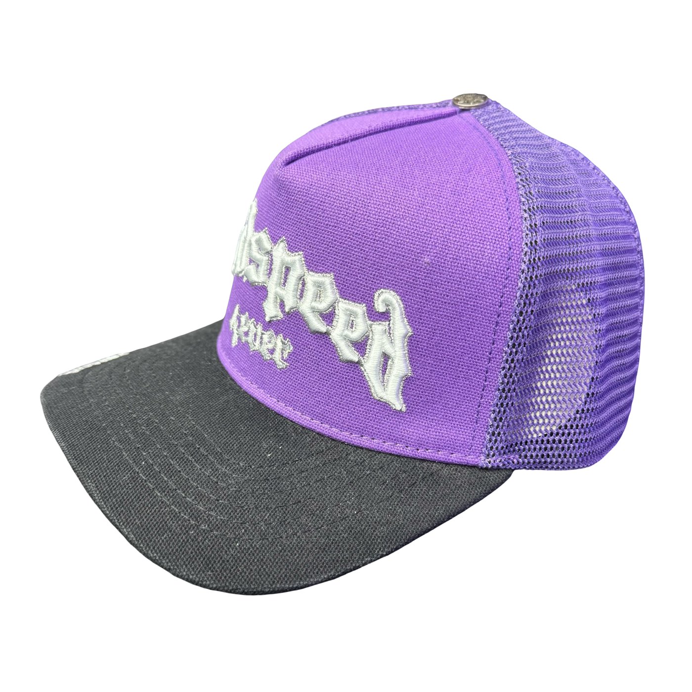 Godspeed Forever Trucker Boom Trucker Hat Purple & Black