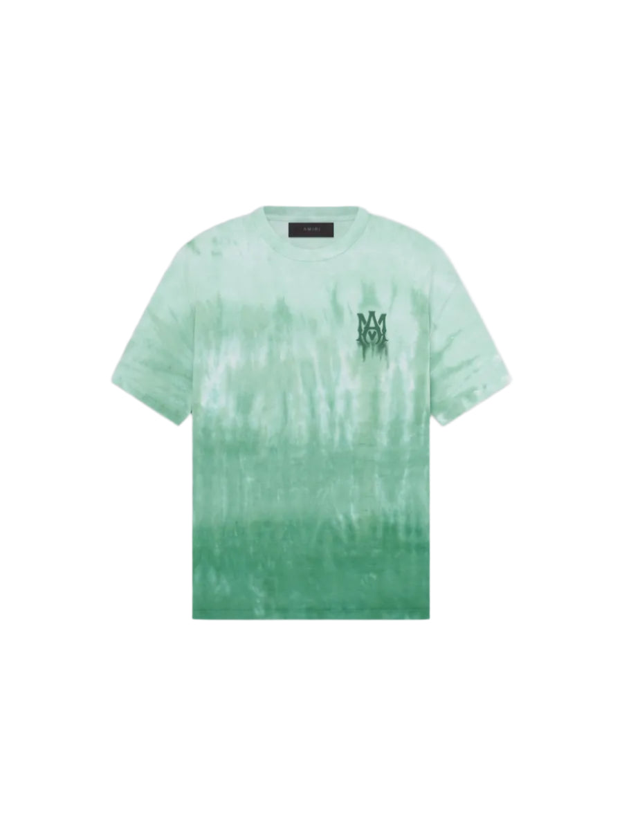 Amiri MA Logo Tie Dye T-Shirt Green