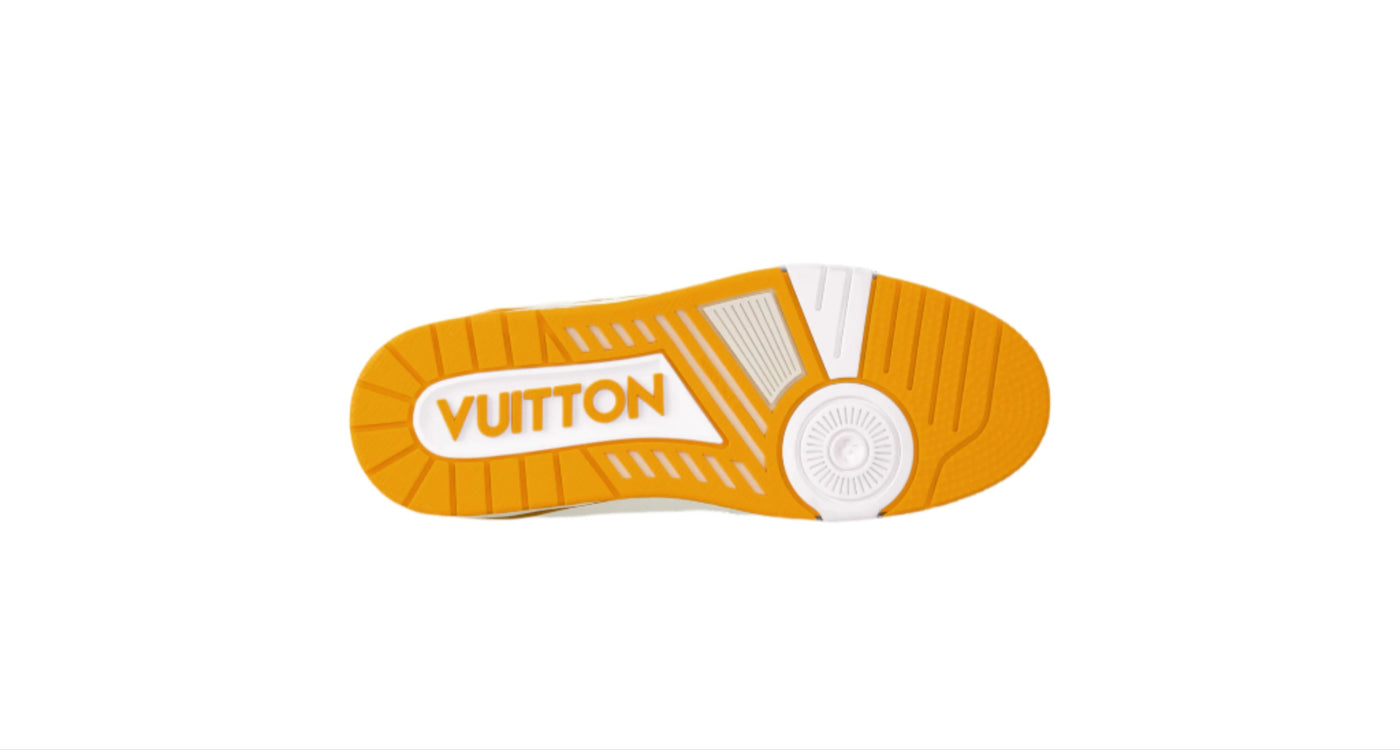 LV Trainer White Yellow Script