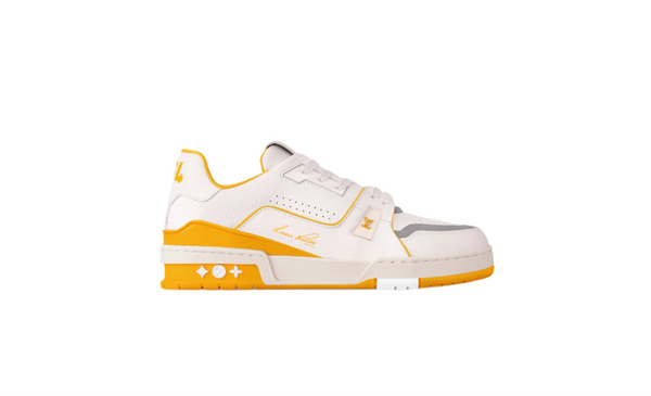 LV Trainer White Yellow Script