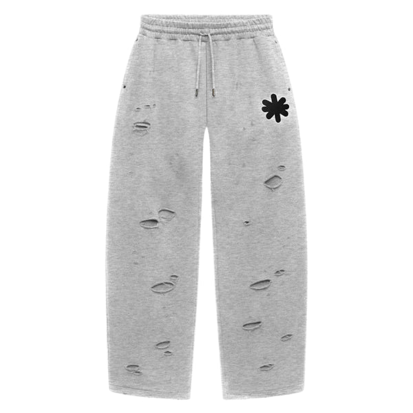 Lost SDHWS Distressed Double Layered Logo Sweatpants Heather Grey