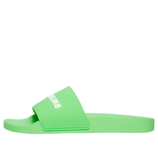 Balenciaga Pool Slides Fluo Green White