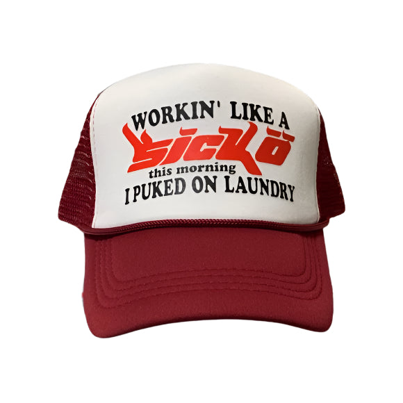 Sicko Laundry Trucker Hat Maroon