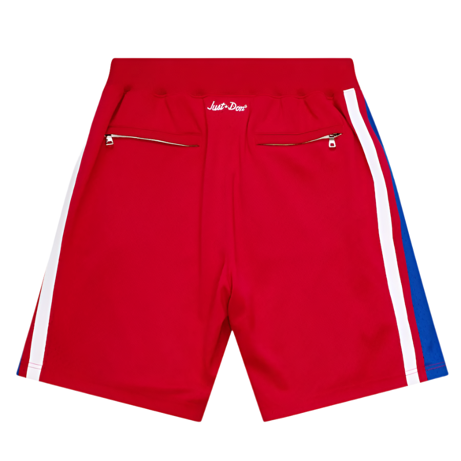 NBA Just Don Hardwood Classics Red Philadelphia 76ers Shorts