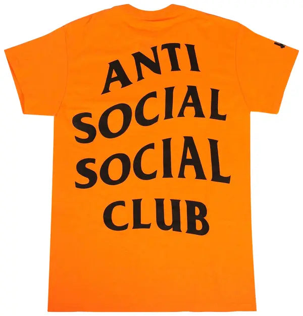 Anti Social Social Club x Undefeated Paranoid Logo T-Shirt Orange
