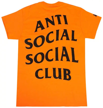 Anti Social Social Club x Undefeated Paranoid Logo T-Shirt Orange