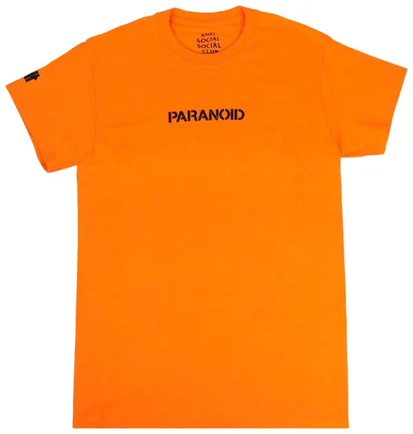 Anti Social Social Club x Undefeated Paranoid Logo T-Shirt Orange