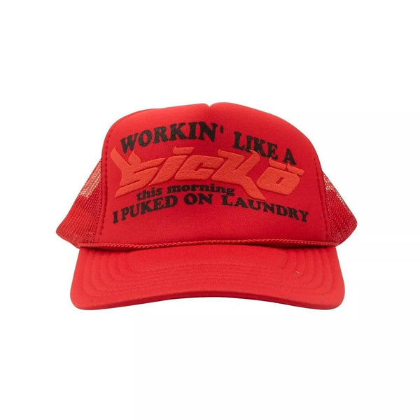 Sicko Laundry Trucker Hat Red