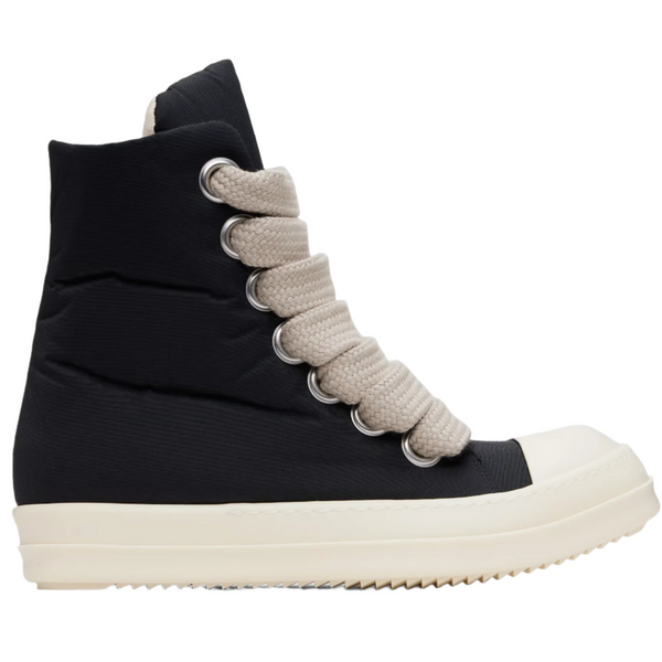 Rick Owens DRKSHDW High Black Nylon Hollywood Jumbo Lace Puffer Sneaks