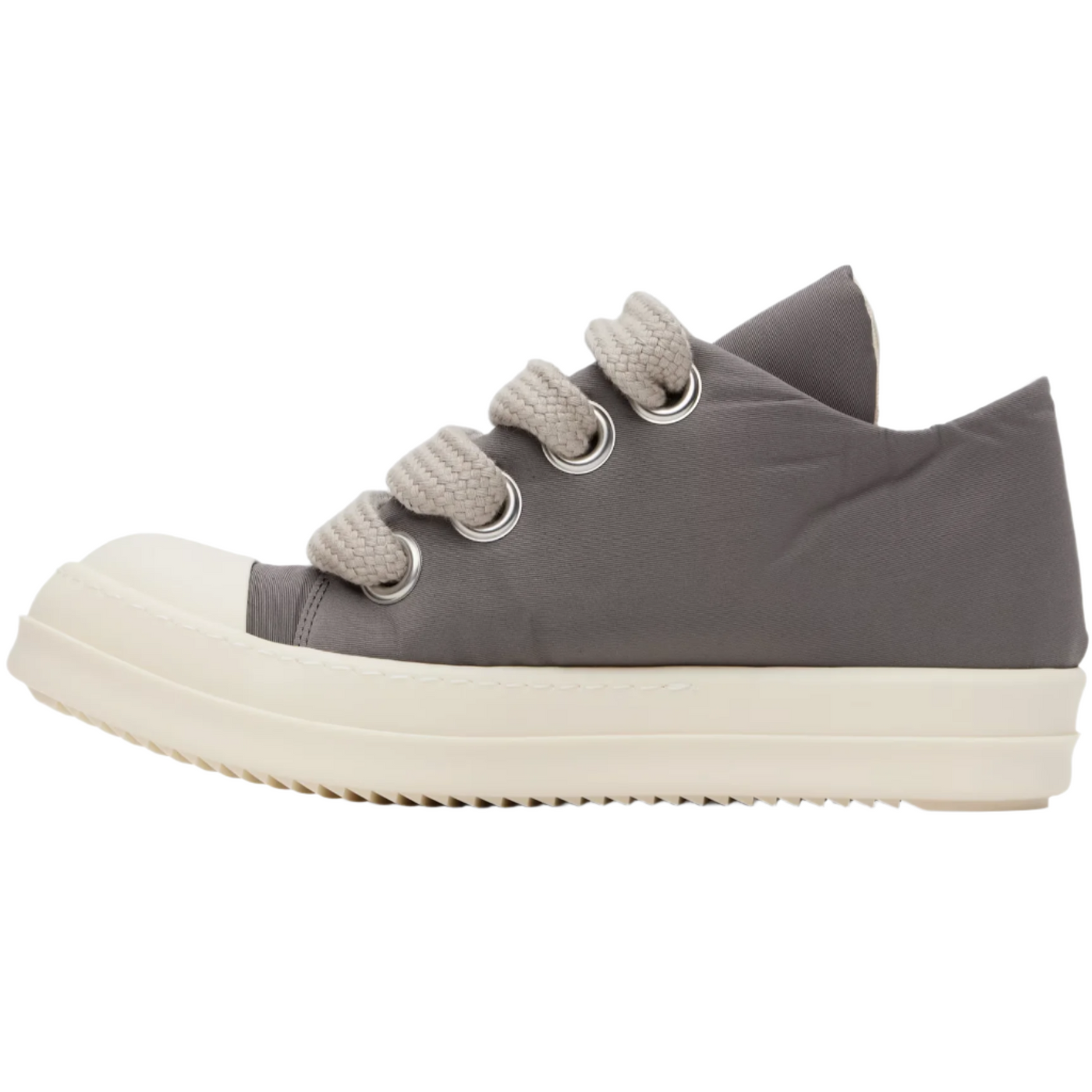 Rick Owens DRKSHDW Gray Hollywood Jumbo Lace Puffer Low Sneakers