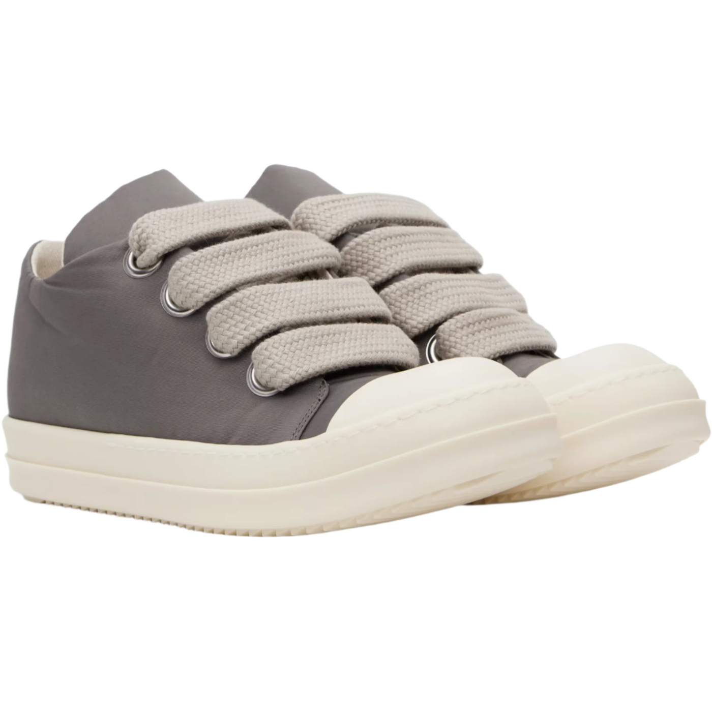 Rick Owens DRKSHDW Gray Hollywood Jumbo Lace Puffer Low Sneakers