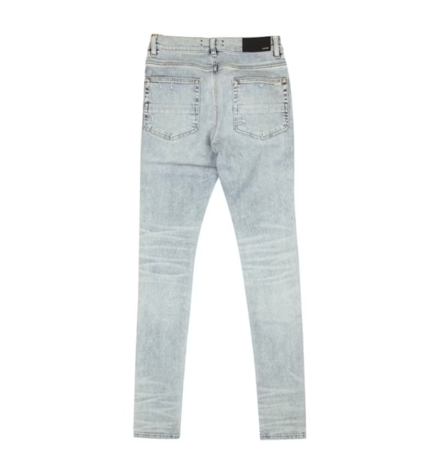 Amiri Pajama Art Patch Jeans Light Blue