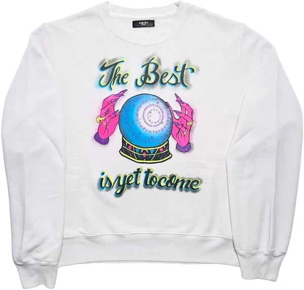 Amiri Crystal Ball White Crewneck