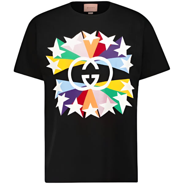 Gucci Interlocking G Stars T-Shirt Black