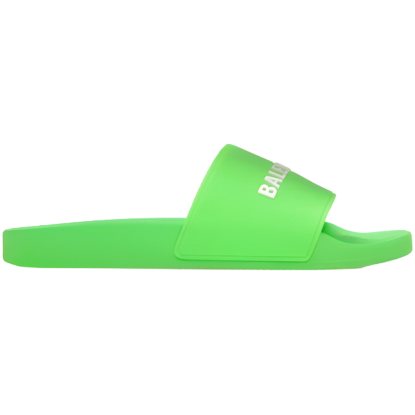 Balenciaga Pool Slides Fluo Green White