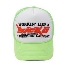 Sicko Laundry Trucker Hat White Neon