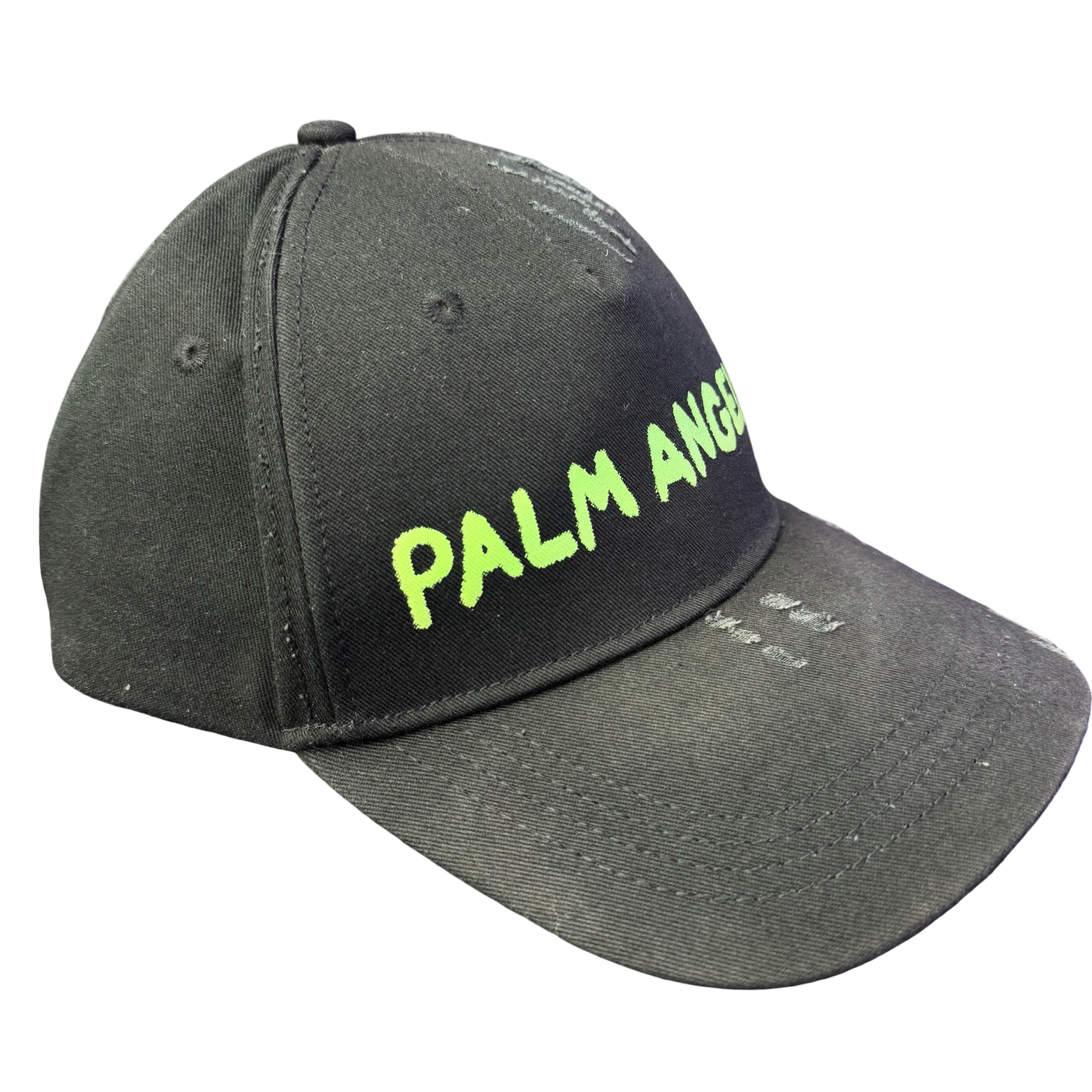 Palm Angels Seasonal Logo Cap Black Green Fluorescent