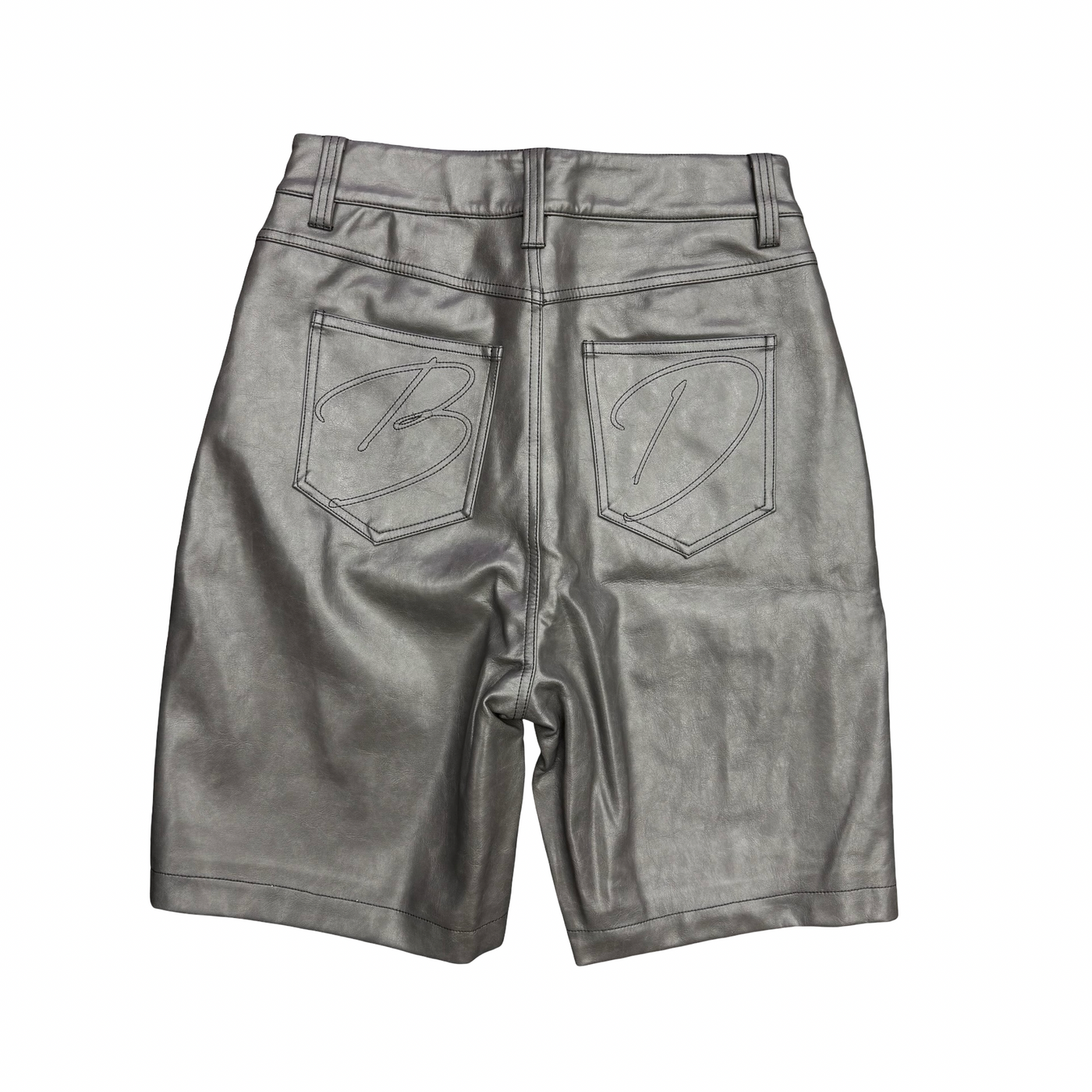 Bottega Desires Leather Shorts Grey