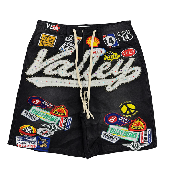 Vale Forever 1980s Jean Shorts Black
